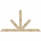 Ekena Millwork Saratoga Rough Sawn Timber Gable Bracket, Douglas Fir, 96"W x 52"H x 2"D x 6"F, 13/12 Pitch GBW096X52X0206SAR00RDF - alternate 1